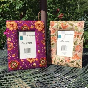 New Set of 2 Boho Fabric Frames